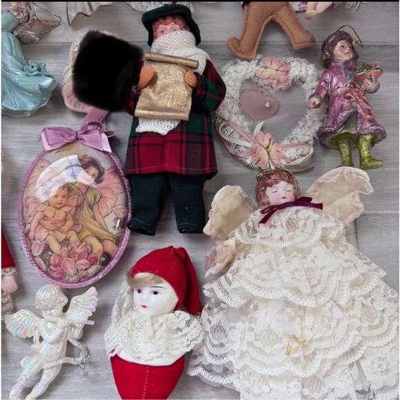 Collection of Victorian Doll Vintage Ornaments - Picture 9 of 9